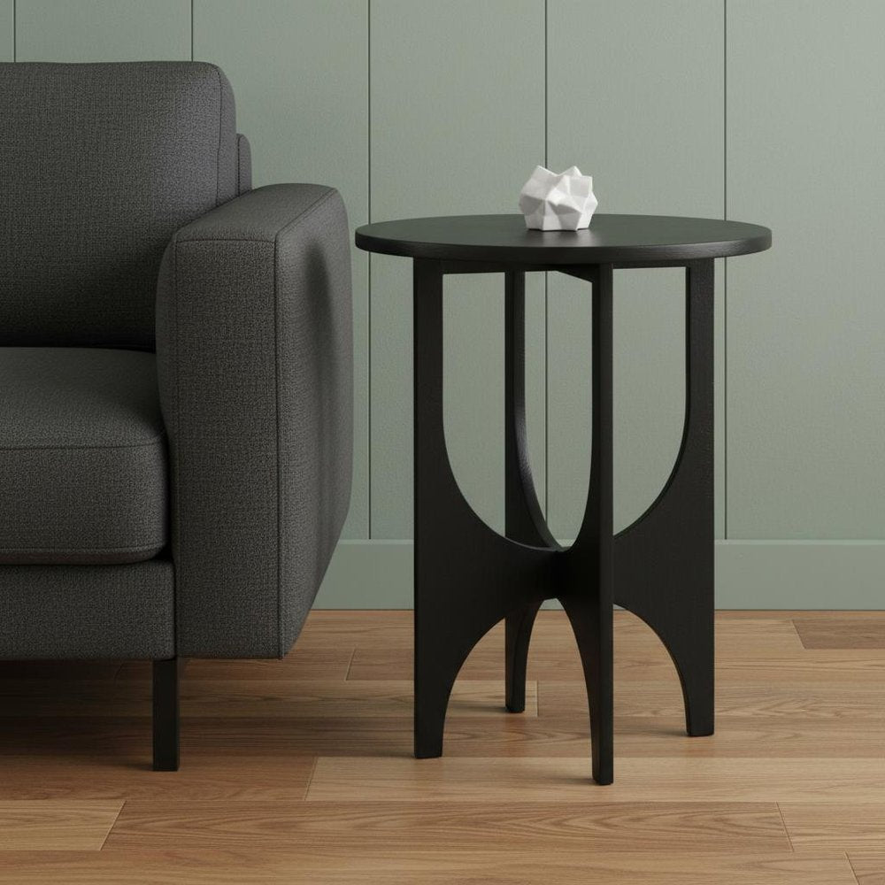 18" Black Iron and Metal Tray Table — view 5