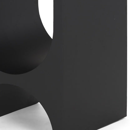 22" Black Iron Square Sled End Table HomeRoots