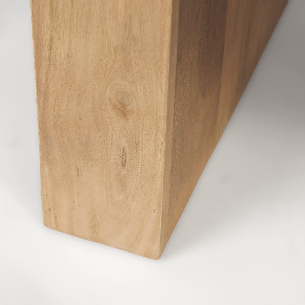 23" Natural Distressed Solid Wood Frame End Table