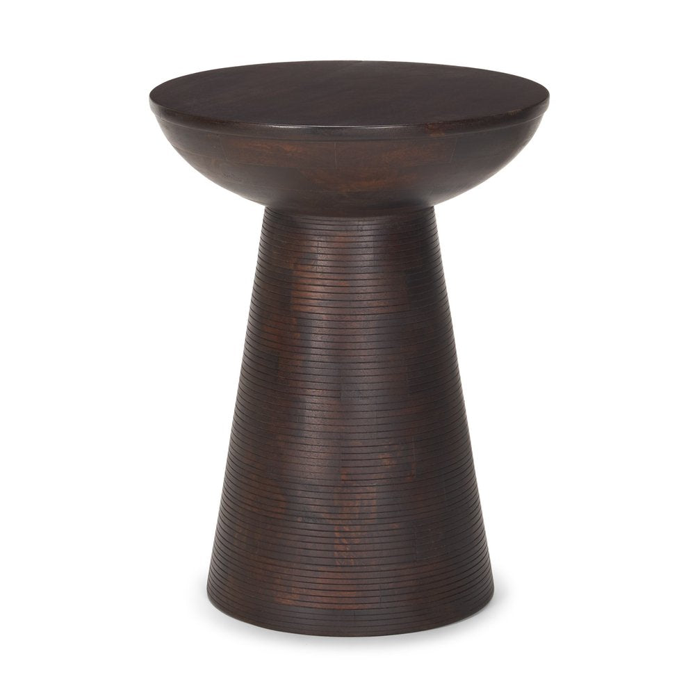 21" Redwood Solid Wood Round Pedestal End Table HomeRoots