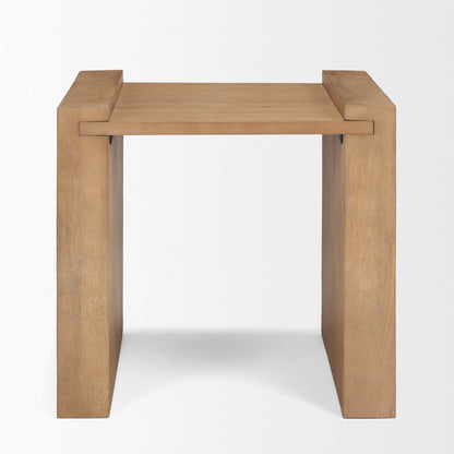 22" Natural Solid Wood Square Sled End Table HomeRoots
