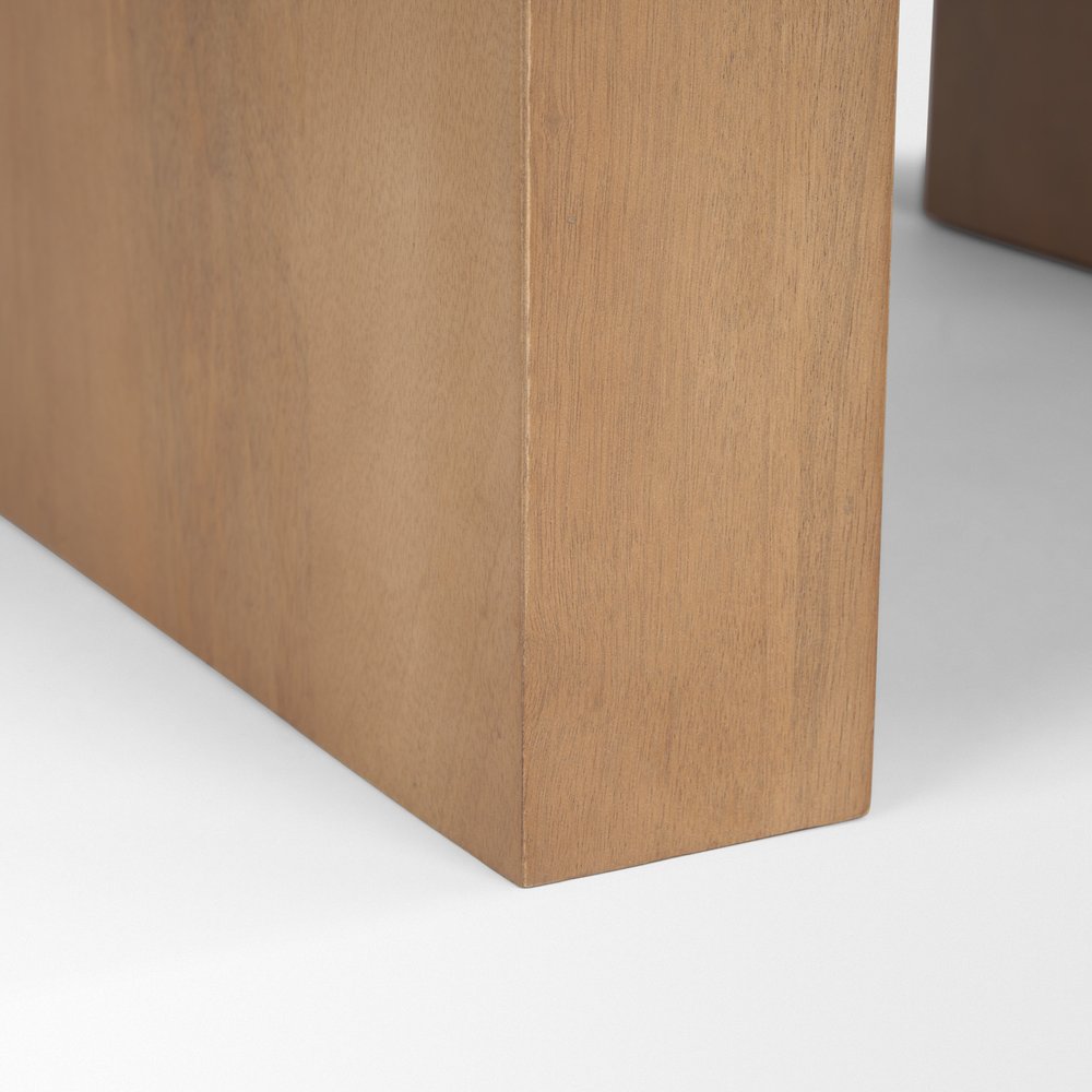 22" Natural Solid Wood Square Sled End Table — view 7