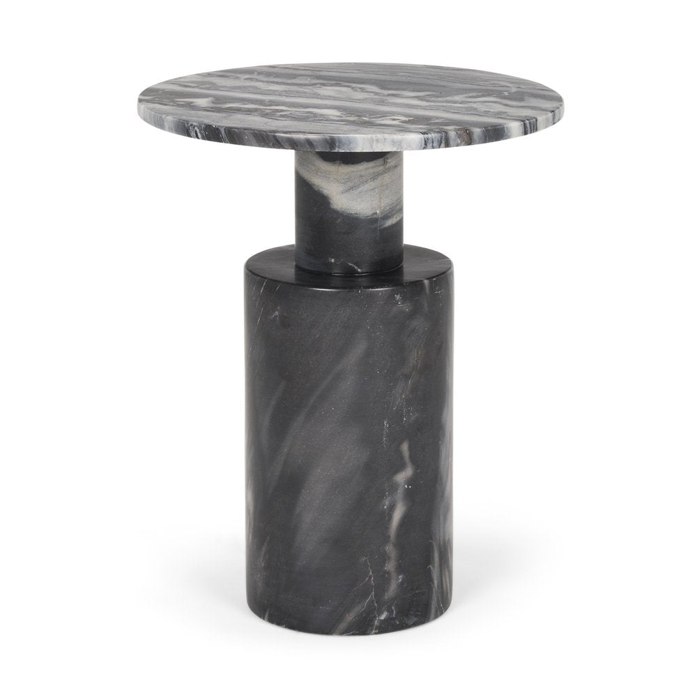 16" Gray Stone and Wood Tray Table HomeRoots