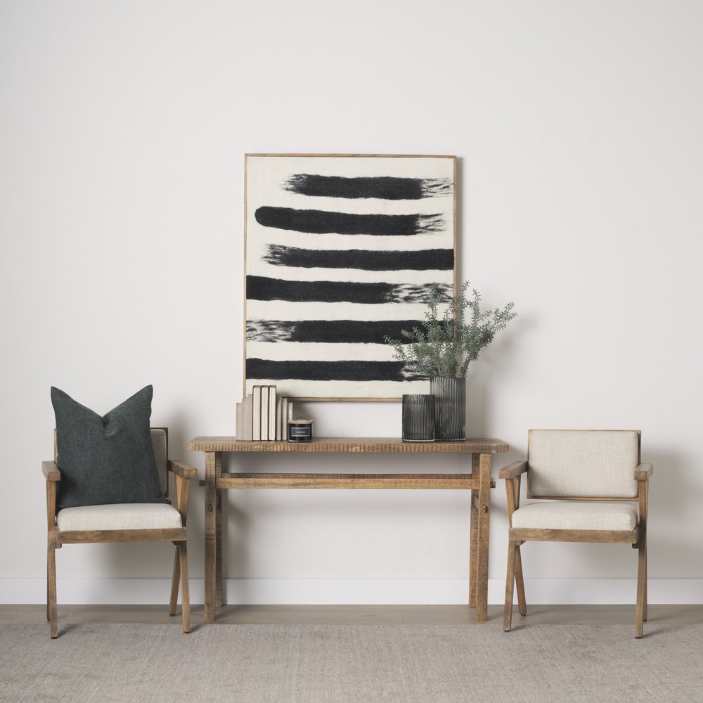 54" Brown Solid Wood Distressed Console Table HomeRoots