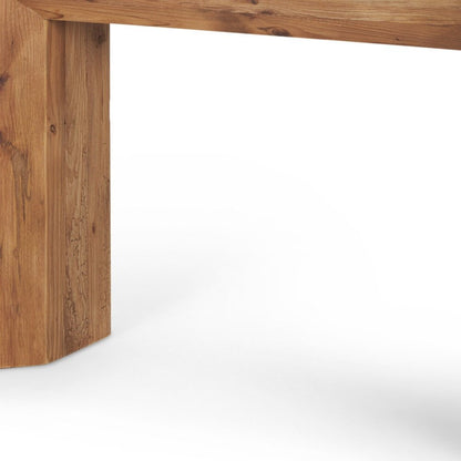 47" Black and Brown Solid Wood Pedestal Console Table HomeRoots