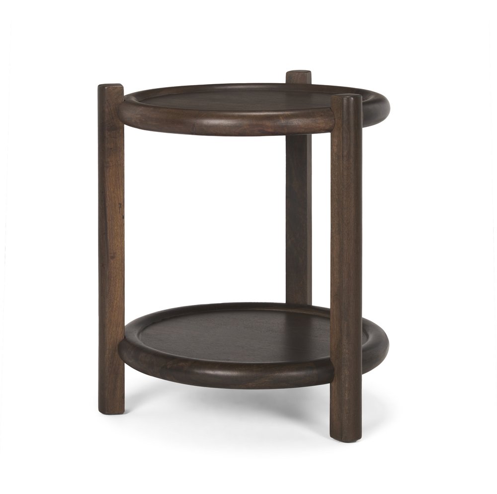 24" Dark Brown Solid Wood Tray Table HomeRoots