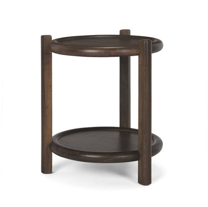 24" Dark Brown Solid Wood Tray Table HomeRoots