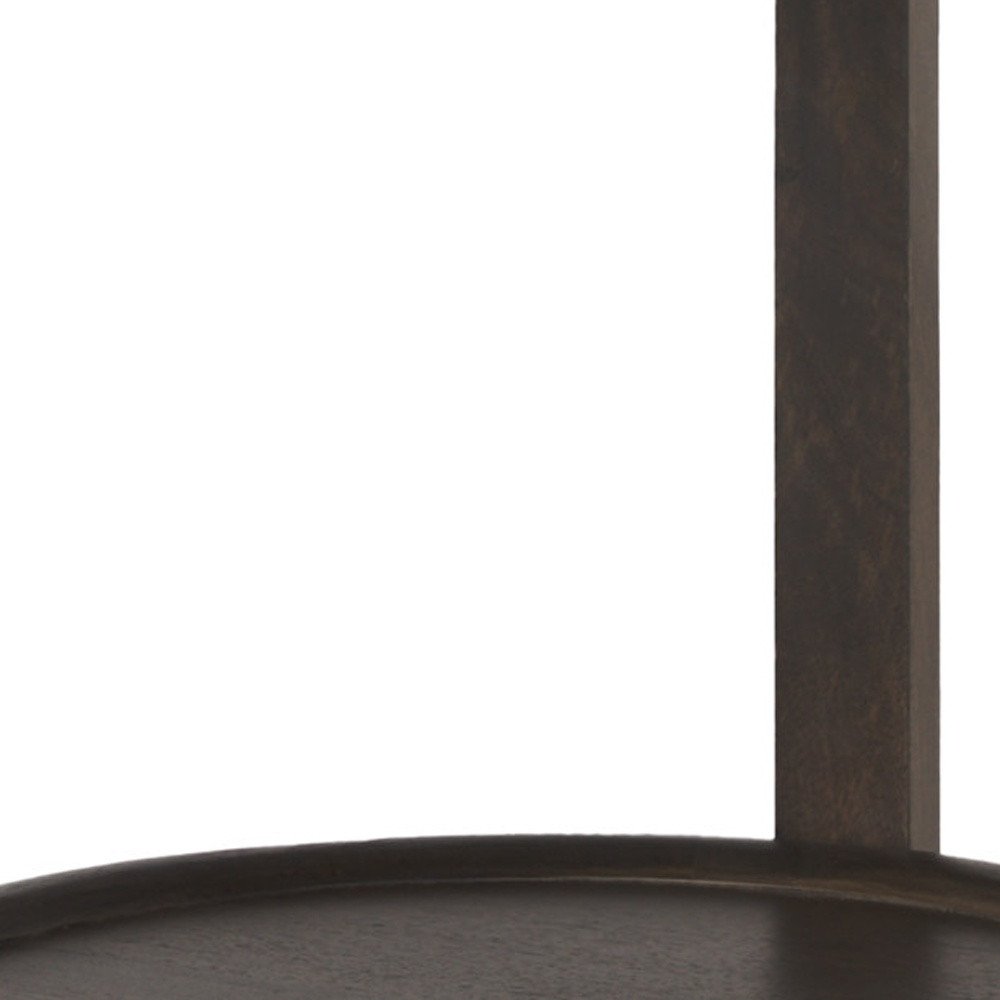 24" Dark Brown Solid Wood Tray Table HomeRoots