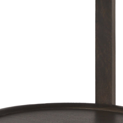 24" Dark Brown Solid Wood Tray Table HomeRoots