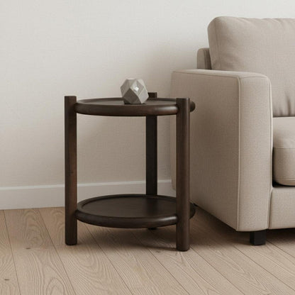 24" Dark Brown Solid Wood Tray Table HomeRoots