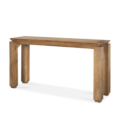 60" Brown Solid Wood Console Table HomeRoots
