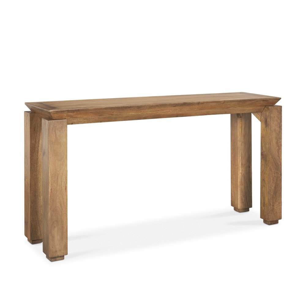60" Brown Solid Wood Console Table HomeRoots