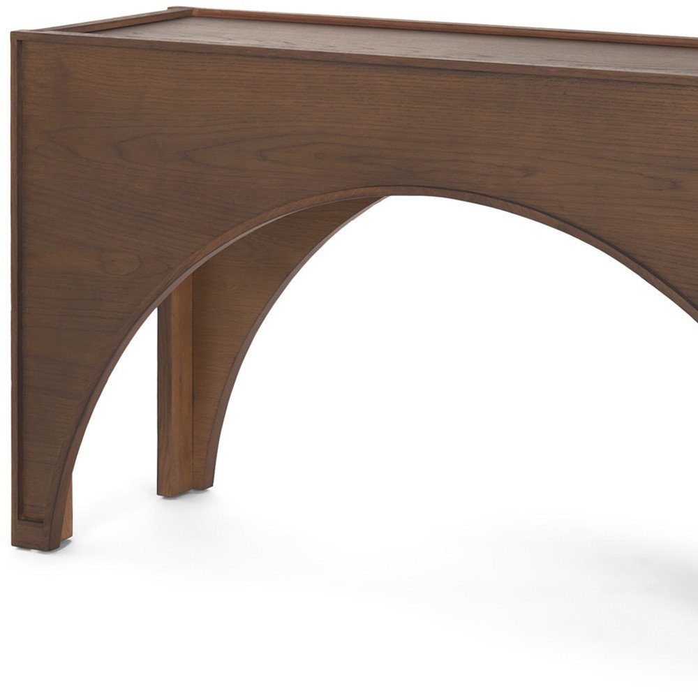 55" Brown Wood Console Table HomeRoots