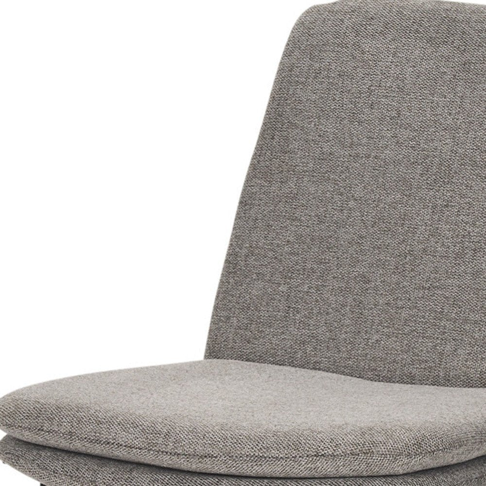 Set of Two Gray and Black Fabric Dining Side Chairs HomeRoots