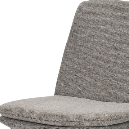 Set of Two Gray and Black Fabric Dining Side Chairs HomeRoots