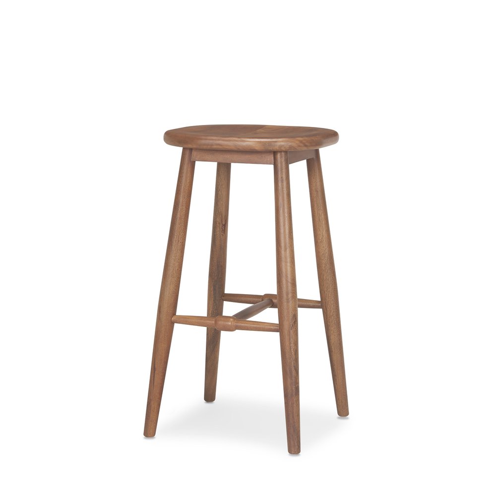 30" Natural Solid Wood Backless Bar Height Bar Chair HomeRoots