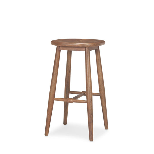 30" Natural Solid Wood Backless Bar Height Bar Chair HomeRoots