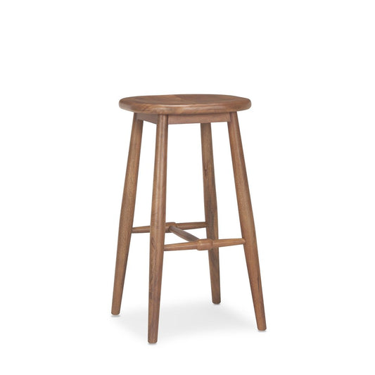 30" Natural Solid Wood Backless Bar Height Bar Chair HomeRoots
