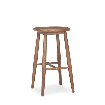 30" Natural Solid Wood Backless Bar Height Bar Chair HomeRoots