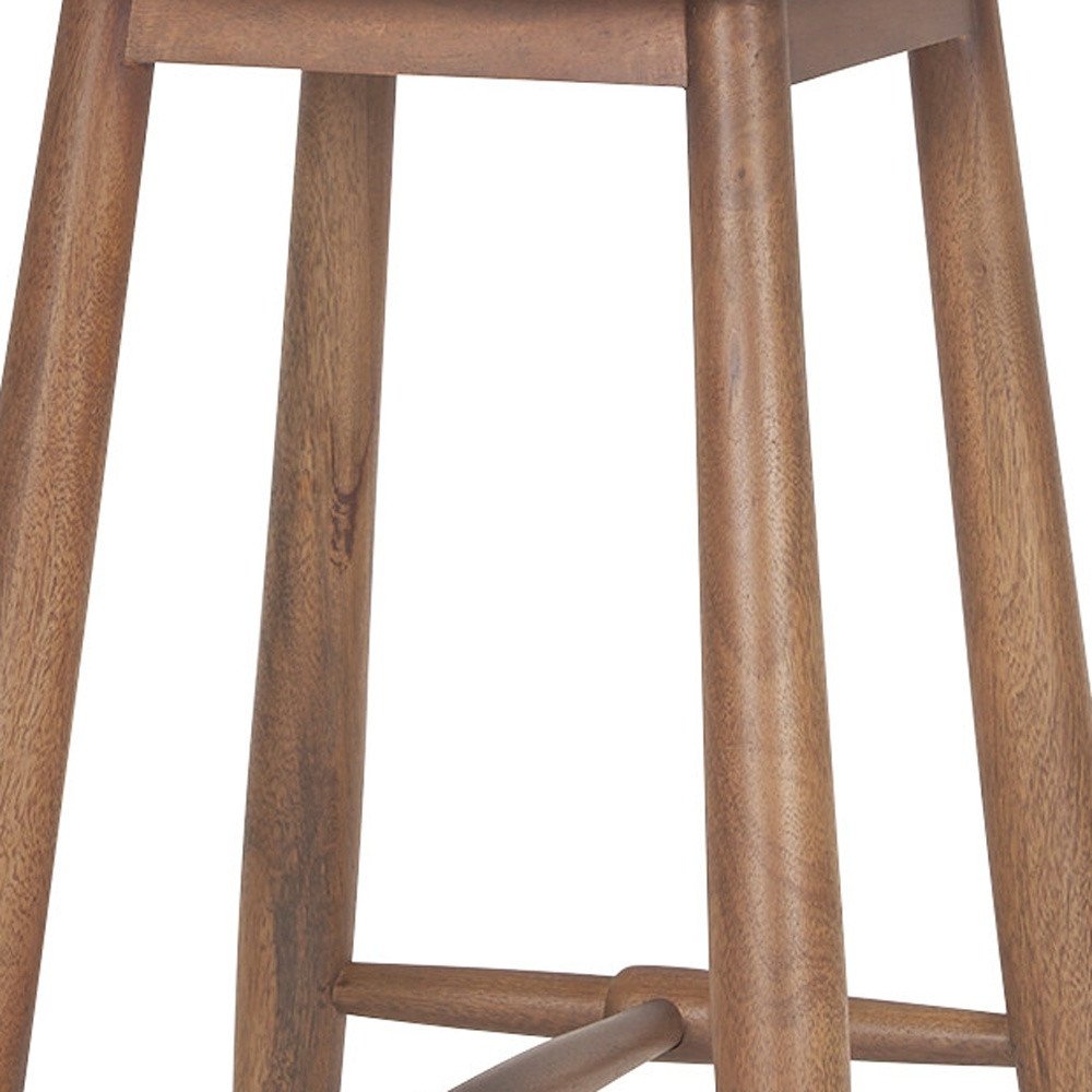 30" Natural Solid Wood Backless Bar Height Bar Chair HomeRoots
