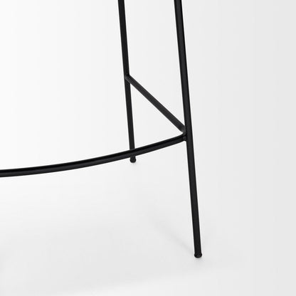 30" Gray And Black Fabric And Metal Bar Height Bar Chair HomeRoots