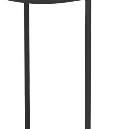 26" Black Solid Wood And Iron Backless Counter Height Bar Chair HomeRoots