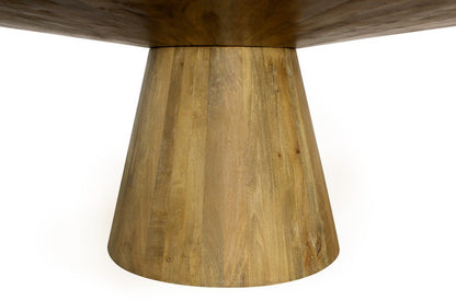 72" Natural Solid Wood Pedestal Base Round Top Dining Table HomeRoots