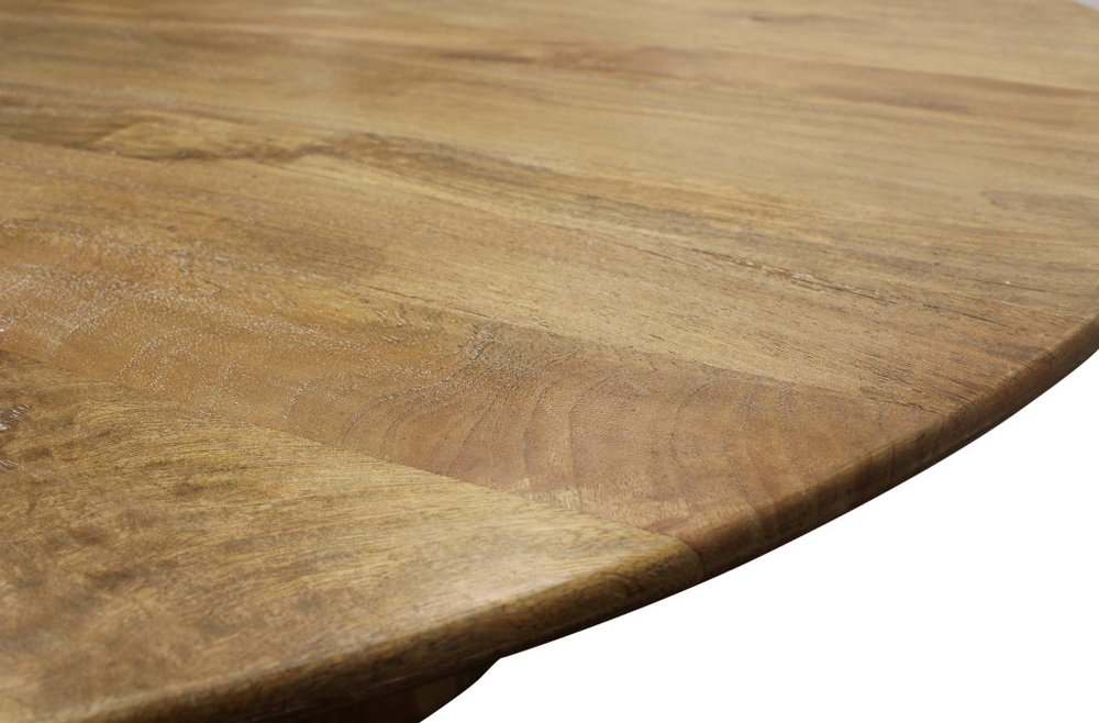 72" Natural Solid Wood Pedestal Base Round Top Dining Table — view 7