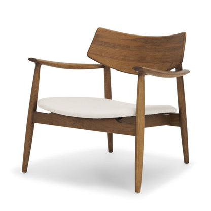 27" Brown And Cream Upholstery And Solid Wood Arm Chair HomeRoots