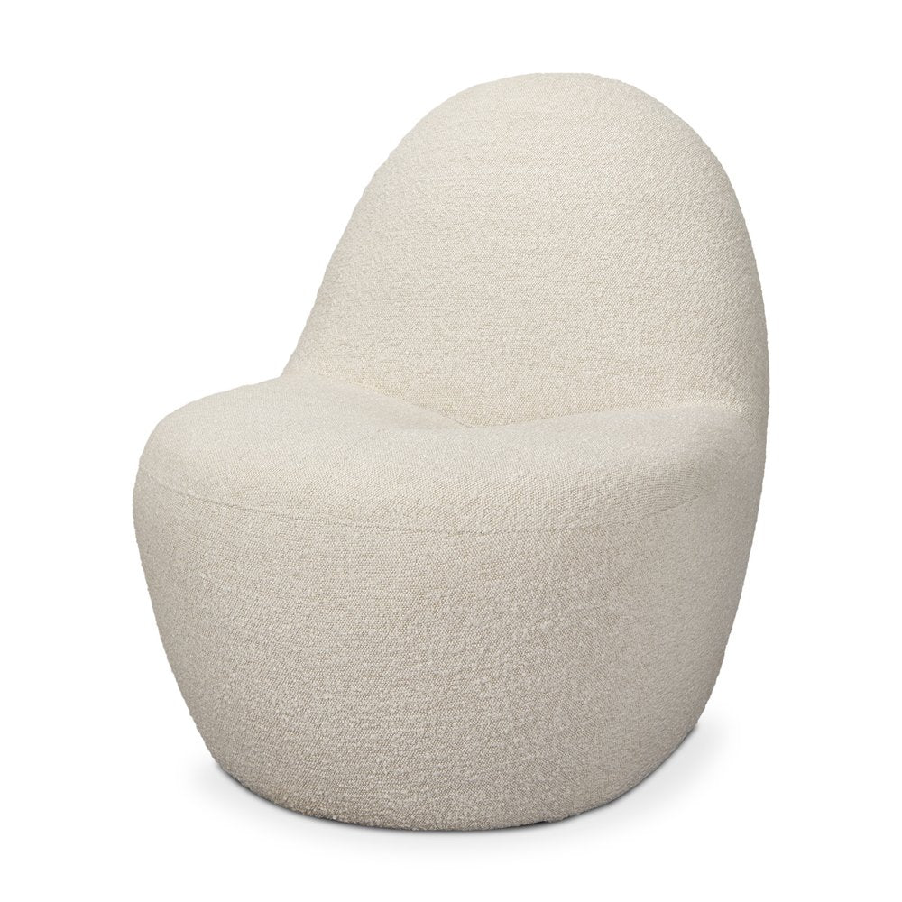 33" Cream Boucle Slipper Chair HomeRoots