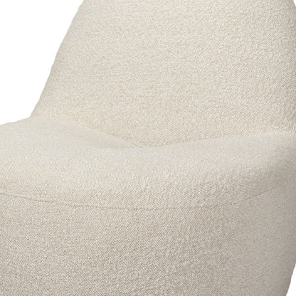33" Cream Boucle Slipper Chair HomeRoots