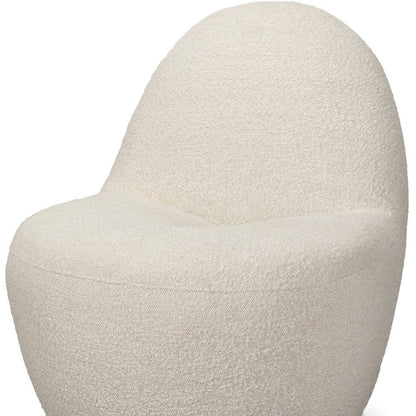 33" Cream Boucle Slipper Chair HomeRoots