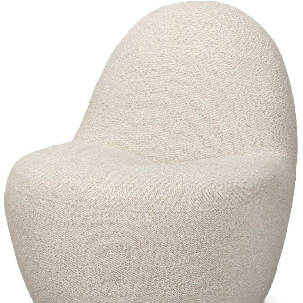 33" Cream Boucle Slipper Chair HomeRoots