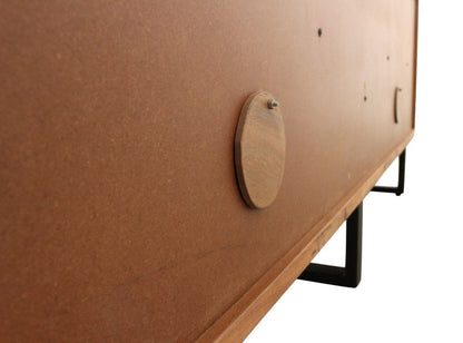 80" Natural Distressed Solid Wood Live Edge Credenza With Four Doors HomeRoots