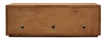 95" Natural Solid Wood Sideboard With Six Glass Doors HomeRoots