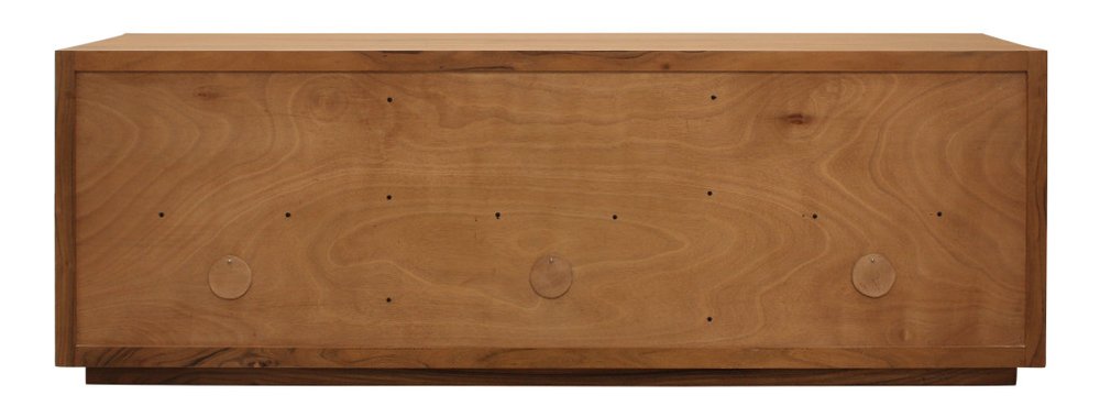 95" Natural Solid Wood Sideboard With Six Glass Doors — view 6