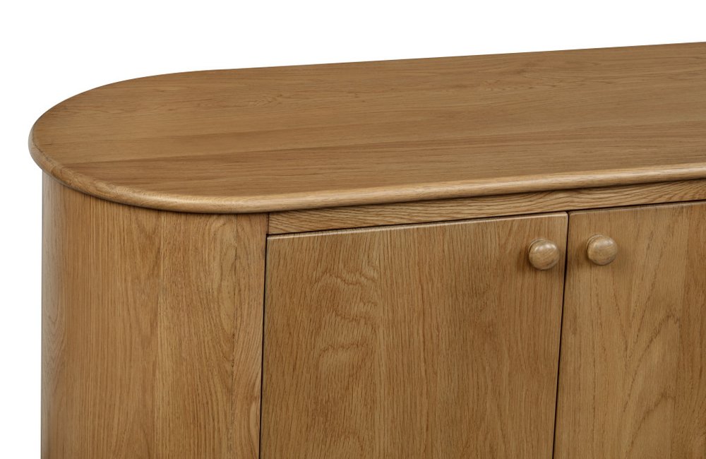 98" Natural Distressed Solid Wood Sideboard with Six Doors HomeRoots