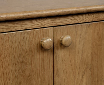 98" Natural Distressed Solid Wood Sideboard with Six Doors HomeRoots