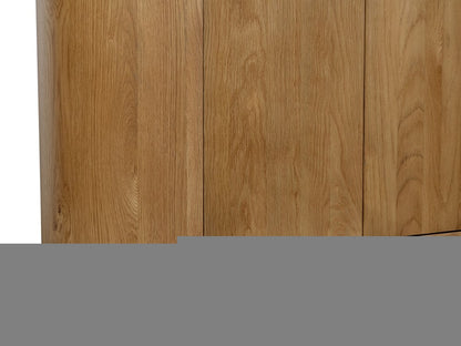 98" Natural Distressed Solid Wood Sideboard with Six Doors HomeRoots