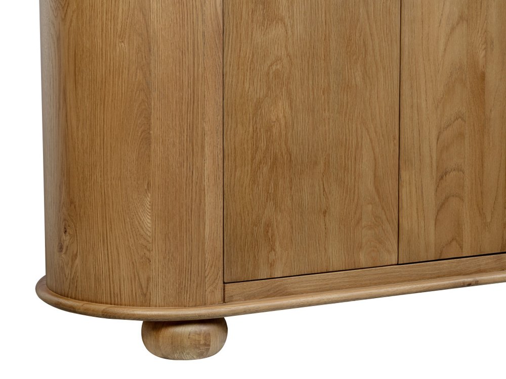 98" Natural Distressed Solid Wood Sideboard with Six Doors HomeRoots