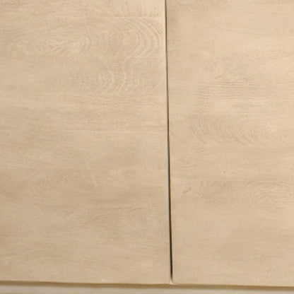 80" Natural Distressed Solid Wood Sideboard With Four Doors HomeRoots