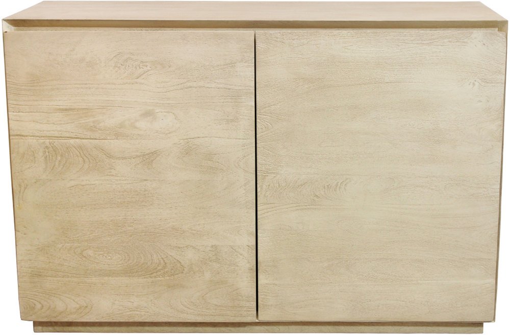 48" Natural Solid Wood Sideboard With Two Doors HomeRoots