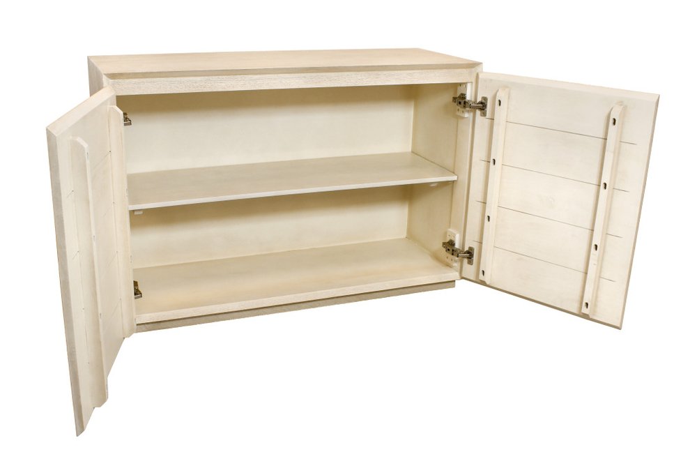 48" Natural Solid Wood Sideboard With Two Doors — view 3