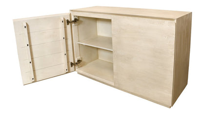 48" Natural Solid Wood Sideboard With Two Doors HomeRoots