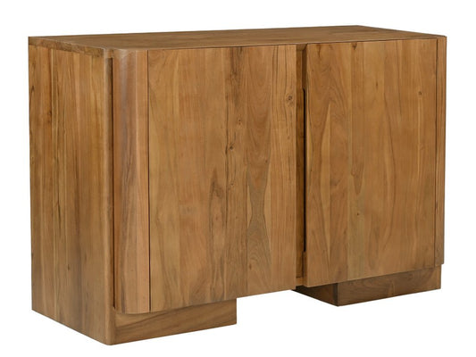 48" Tan Solid Wood Sideboard With Two Doors