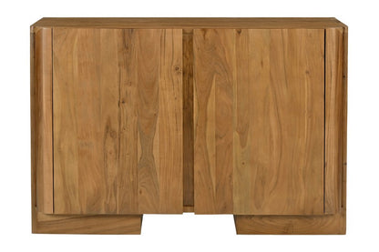 48" Tan Distressed Solid Wood Sideboard Soft Close with Two Doors HomeRoots