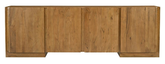 96" Tan Solid Wood Sideboard With Four Doors