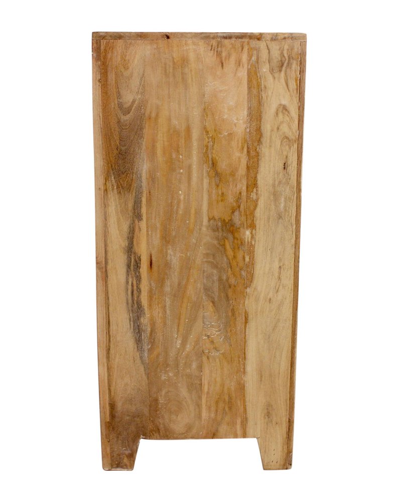 36" Natural Distressed Solid Wood Sideboard with Two Doors HomeRoots
