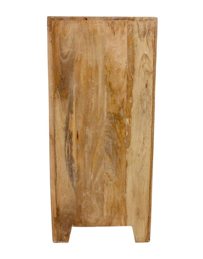 36" Natural Distressed Solid Wood Sideboard with Two Doors HomeRoots