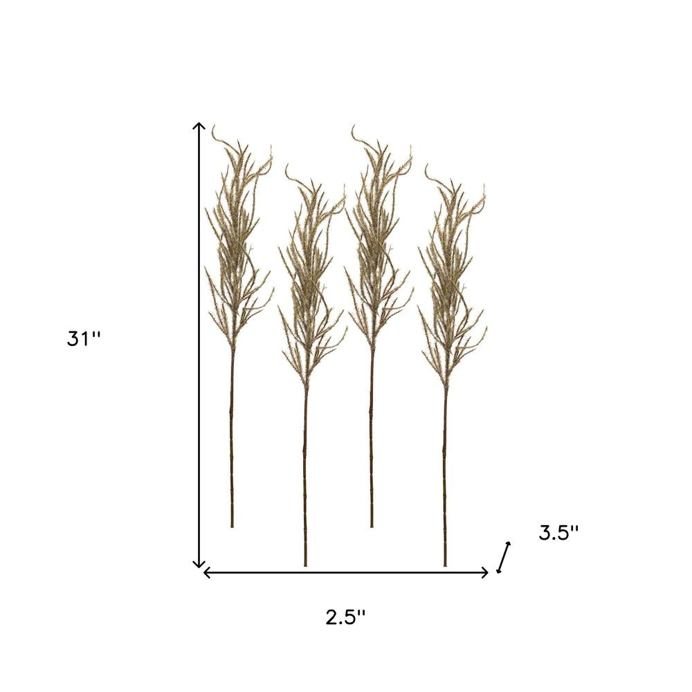 Set of Four 31" Brown Artificial Pampas Tree